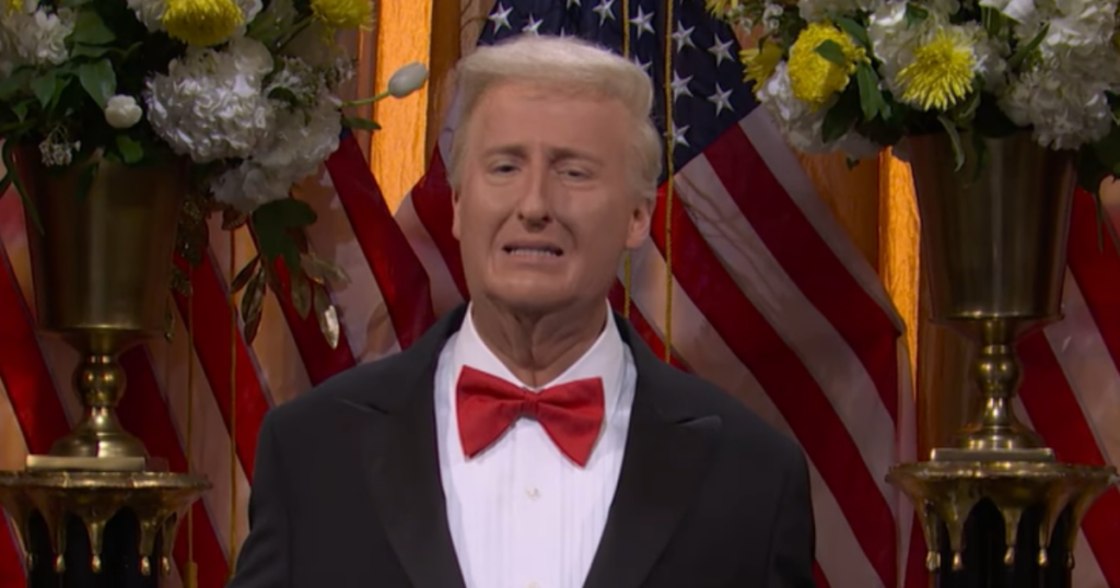 Trump Mocked for "Dead Purple Hands" in Brutal "SNL" Sketch