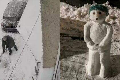 Elderly neighbor in the UK removed a 5 year old’s snowman twice using a shovel.