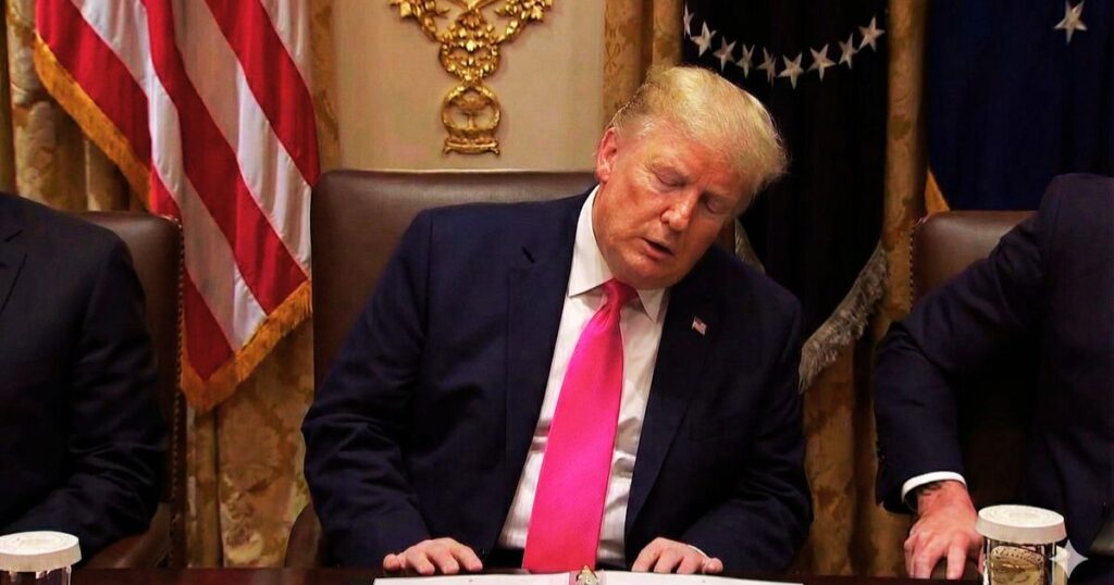 trump fell asleep