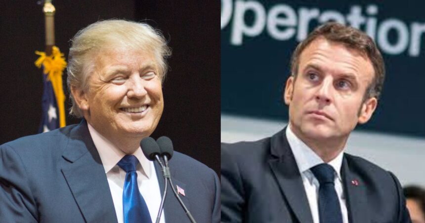 Trump mimicked Macron