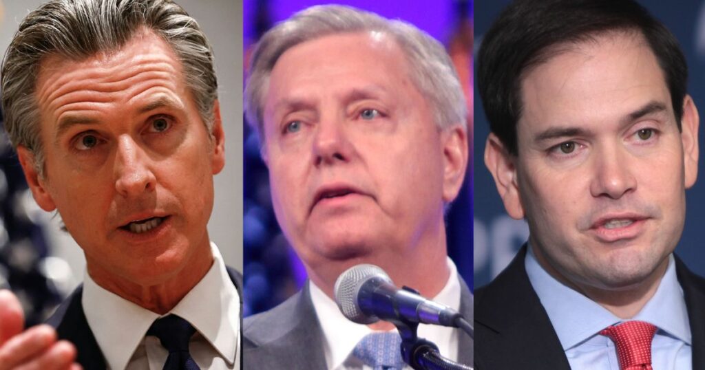 Newsom Targets Graham and Rubio
