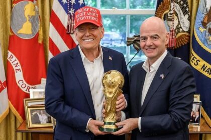 Donald Trump and Giovanni Infantino
