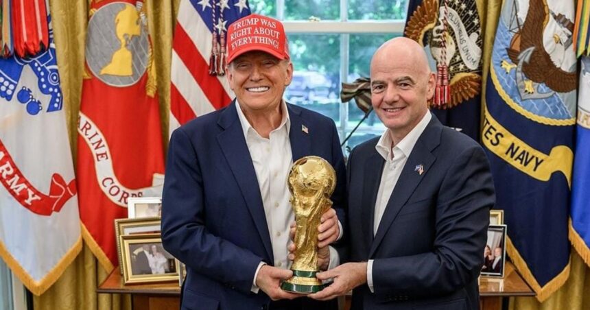 Donald Trump and Giovanni Infantino