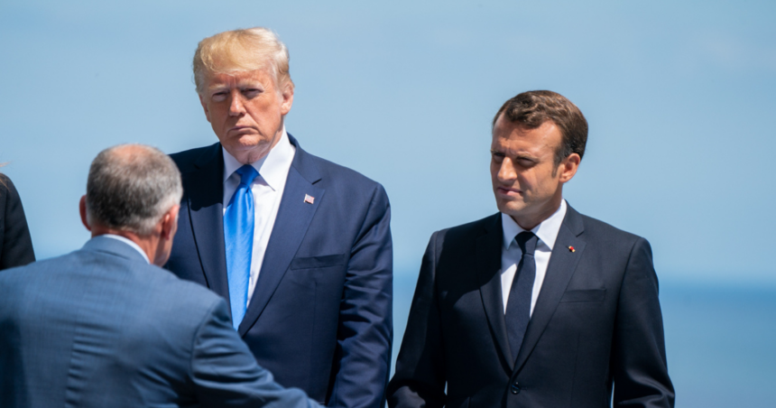 Donald Trump_mocks_Macron_sunglasses_Davos_speech_France_tariffs