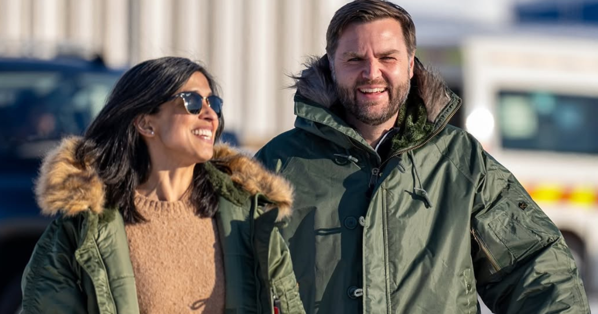 Usha Vance pictured with husband JD Vance. (Image source: Image source: Slotus via Instagram)