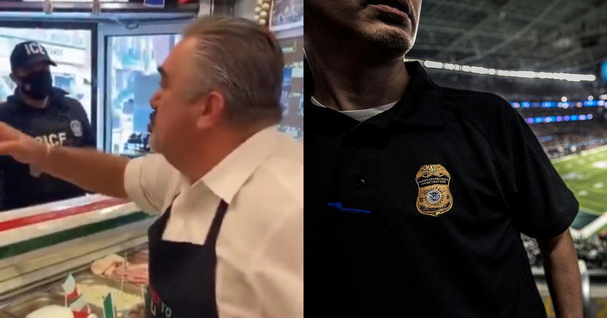 AI clip shows confrontation between ICE agent and Deli show owner
