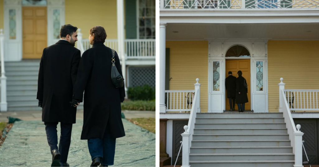 Zohran Mamdani and Rama Duwaji at Gracie Mansion.