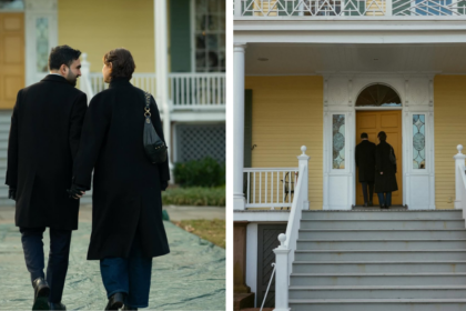 Zohran Mamdani and Rama Duwaji at Gracie Mansion.