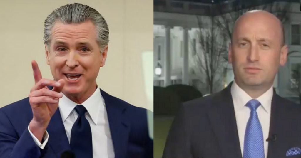 gavin newsom and stephen miller