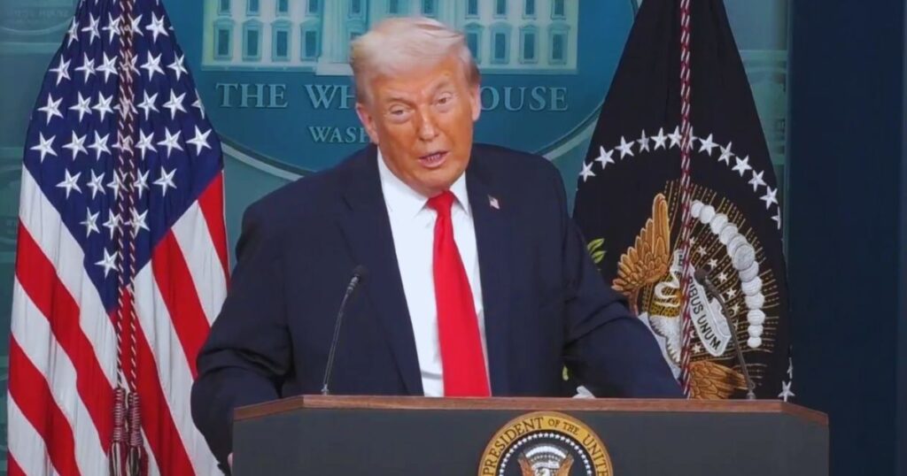 President Donald trump press briefing