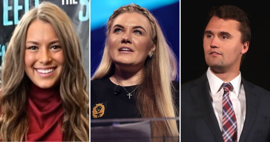 Aubrey Laitsch, a former Turning Point USA staffer, says she was fired after questioning the organization after Charlie Kirk’s assassination | Images via LinkedIn and Flickr