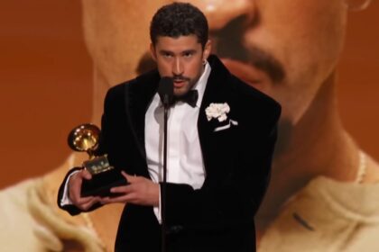 Internet reacts to Bad Bunny's heartfelt Grammy handoff to 5-year-old fan at Super Bowl.