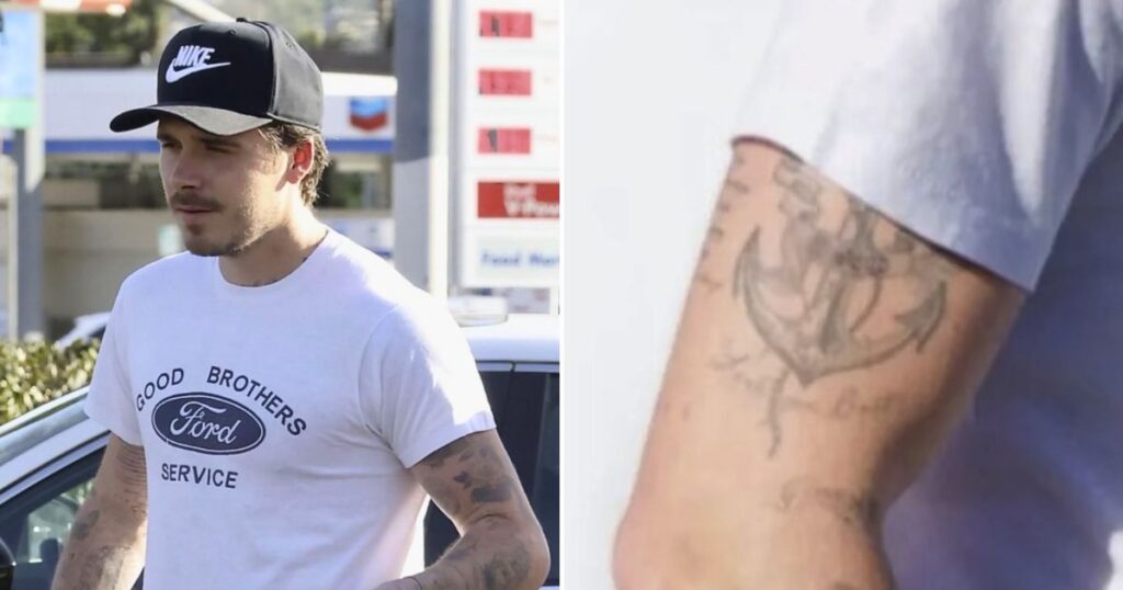 Brooklyn Beckham was in LA with altered arm tattoos after family feud revelations