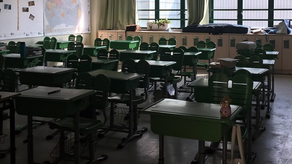 An empty classroom