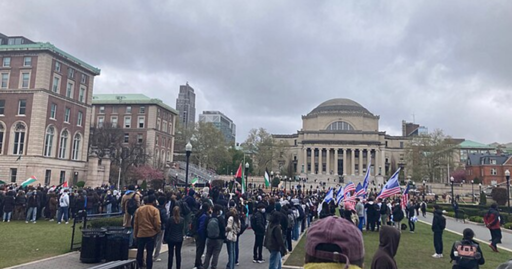 Columbia University students protests over ICE recruitments