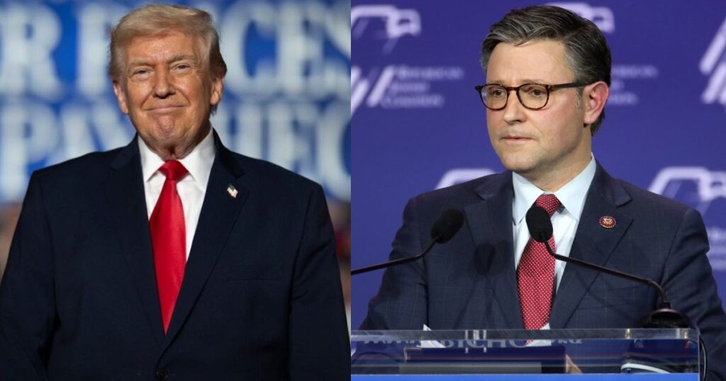 Trump’s prayer joke on Mike Johnson lands right back on him