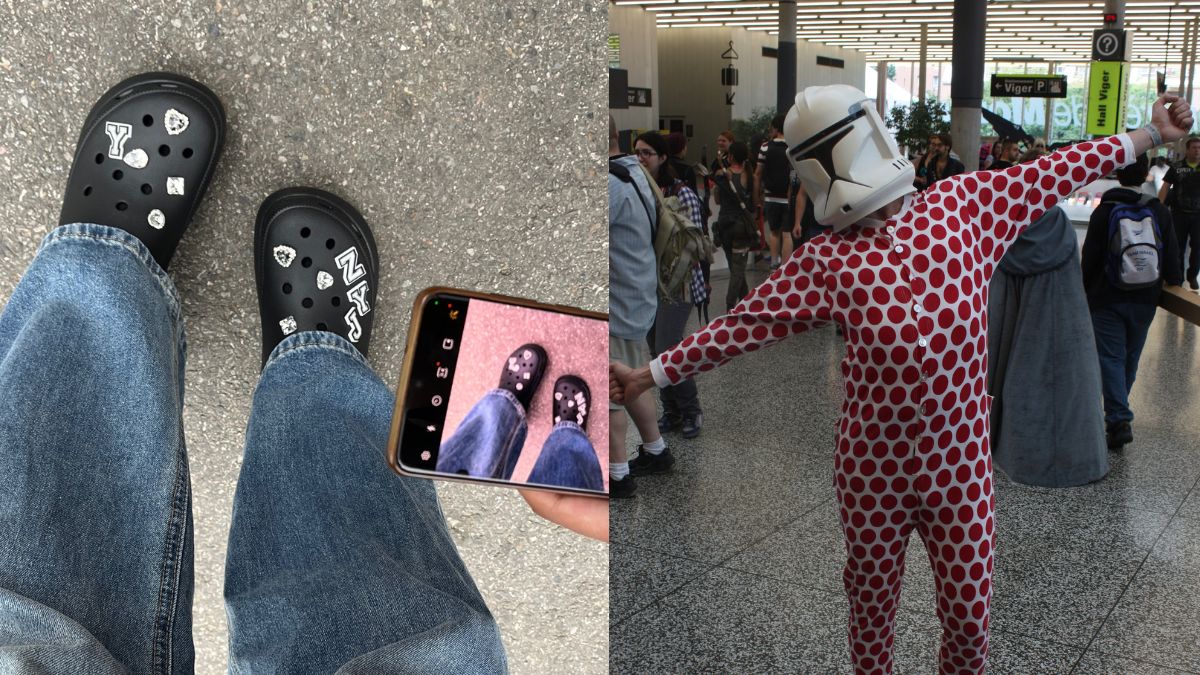 crocs pyjamas airport dress-code