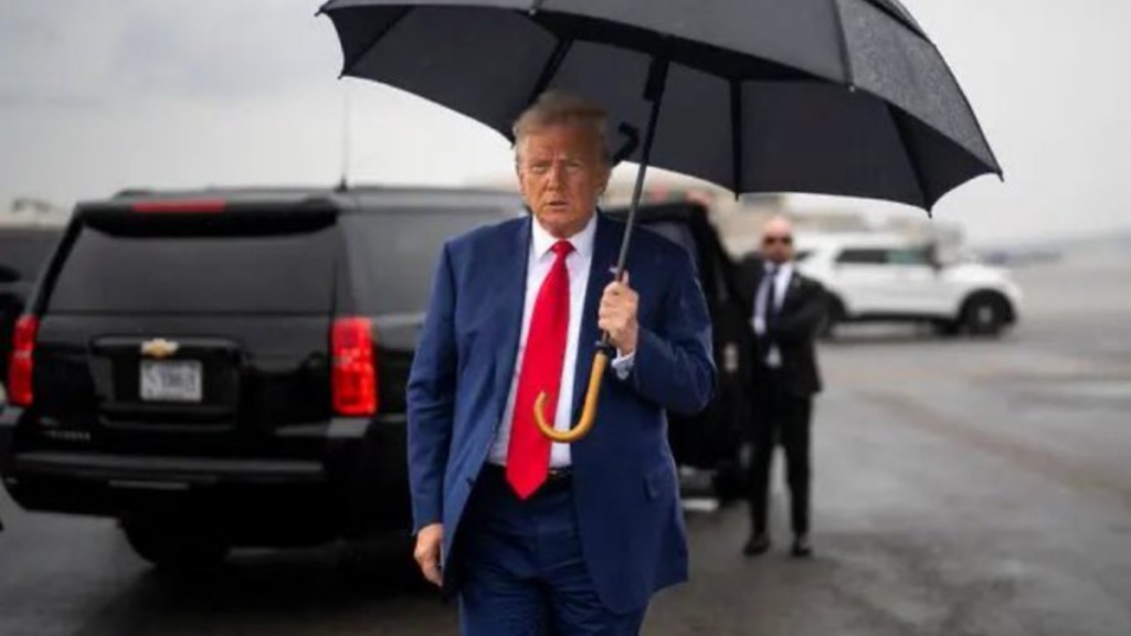 Donald Trump blasts Democrats over rivers and shutdown.