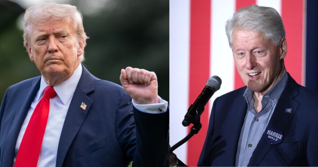 President Donald Trump and Former President Bill Clinton
