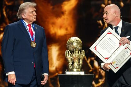 Donald Trump receives FIFA Peace Prize Gianni Infantino