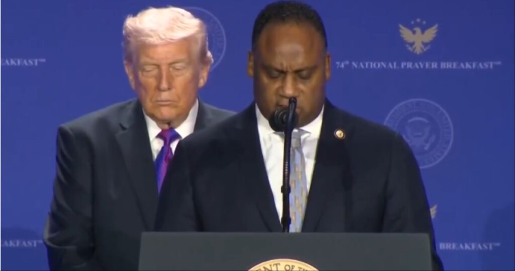 Jackson prayed for Trump to show “greater levels of compassion” during the National Prayer Breakfast.