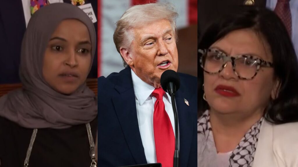 ilhan omar, trump and tlaib