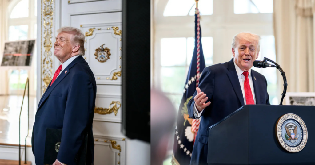 Donald Trump pictured at the White House.