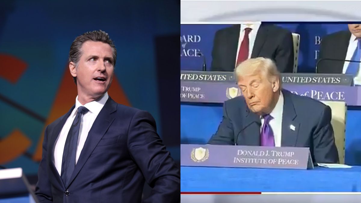 Trump Earns Brutal Nickname From Gavin Newsom After Seemingly Dozing Off at Board of Peace Meeting