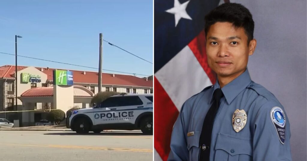 Georgia community rallies in support after a cop was killed at Holiday Inn.