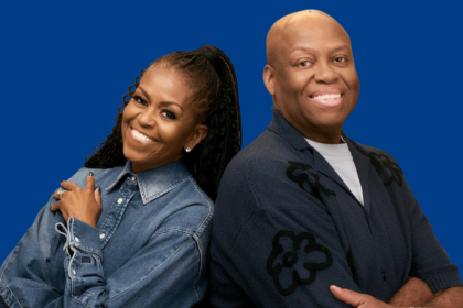 Michelle Obama with co-host Craig Robinson