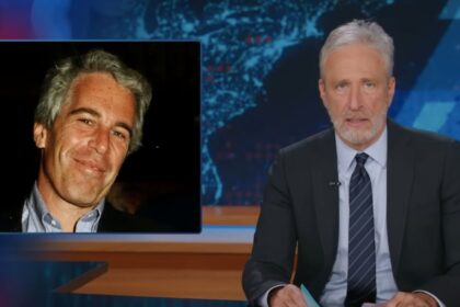 Jon Stewart jokes about his name in the newly released Epstein files