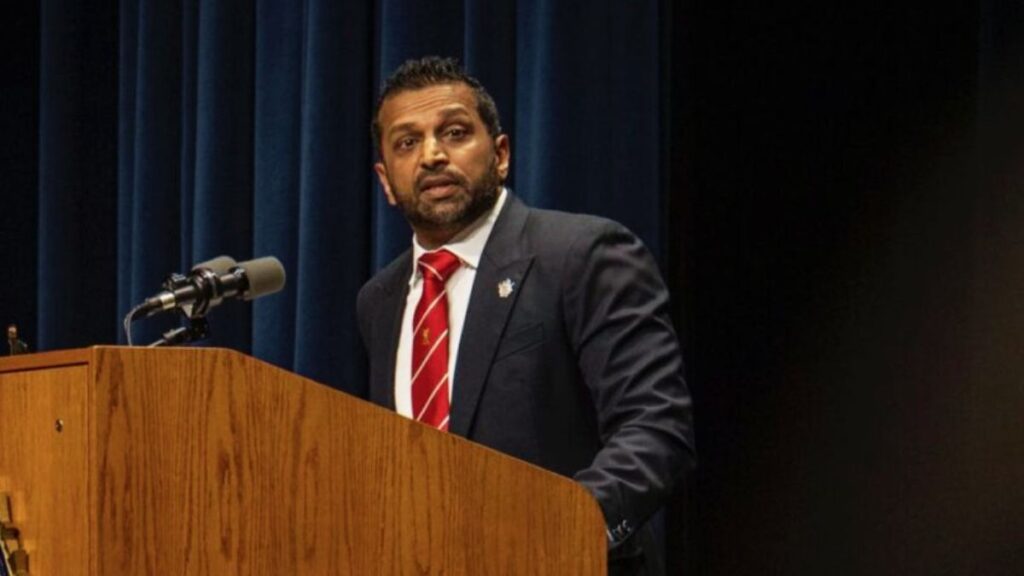 Kash Patel under fire as hockey locker room clip goes viral and draws online outrage. (Image Source: @FBIDirectorKash via X.com).