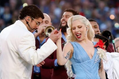 Lady Gaga joined Bad Bunny during Super Bowl halftime show