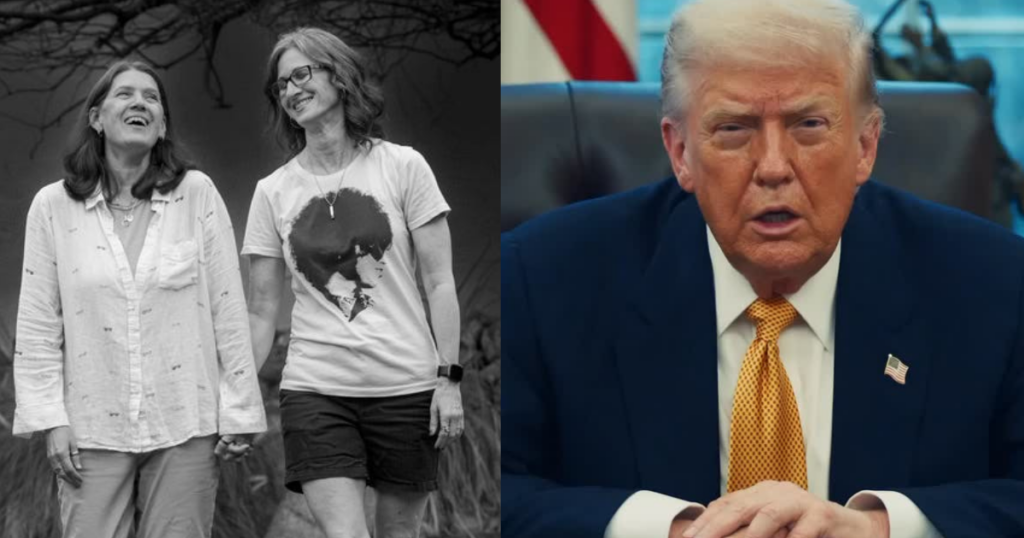 Mary Trump pictured with her wife Ronda Cress