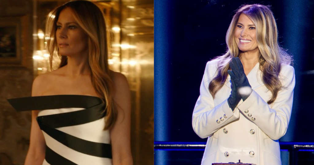 Melania Trump was all smiles after being complimented.