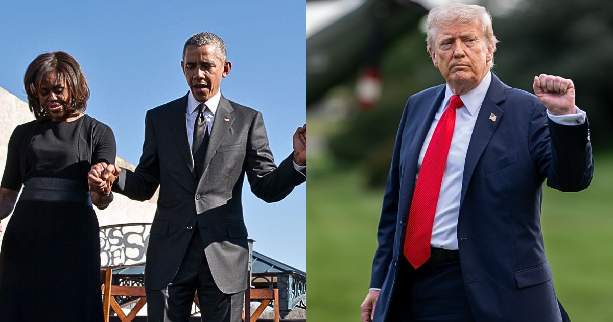 Barack and Michelle Obama Donald Trump
