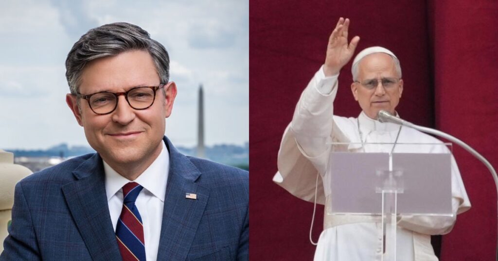 Mike Johnson, Pope Leo XIV