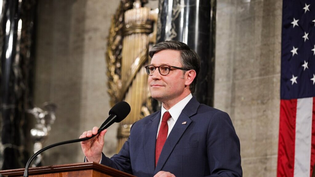 Mike Johnson stops short of calling for Tony Gonzalez to resign over affair allegations.