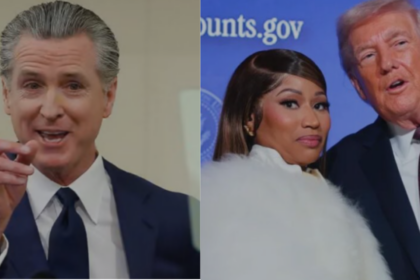 Gavin Newsom just mocked Trump and Nick Minaj in the same post.