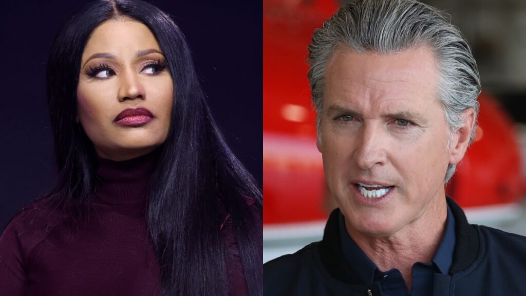 Nicki Minaj and Gavin Newsom