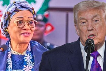 Nigeria First Lady Oluremi Tinubu and President Donald Trump