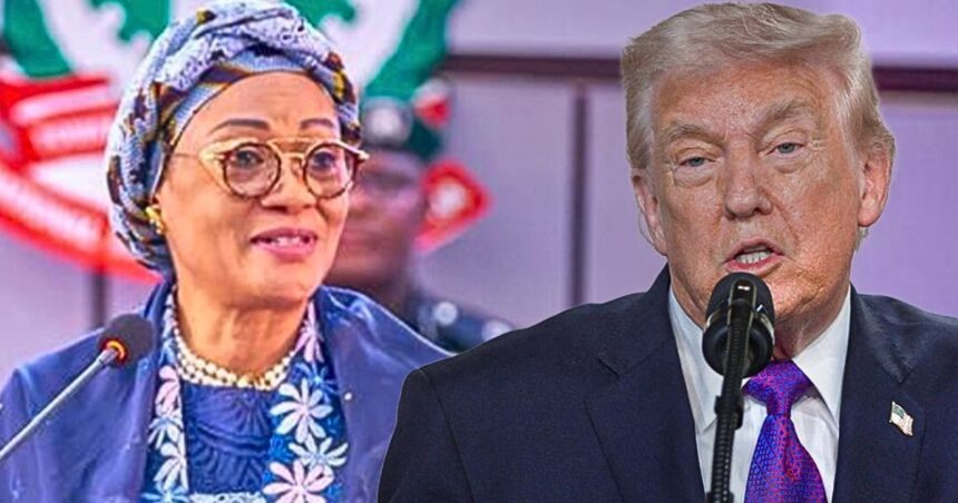 Nigeria First Lady Oluremi Tinubu and President Donald Trump