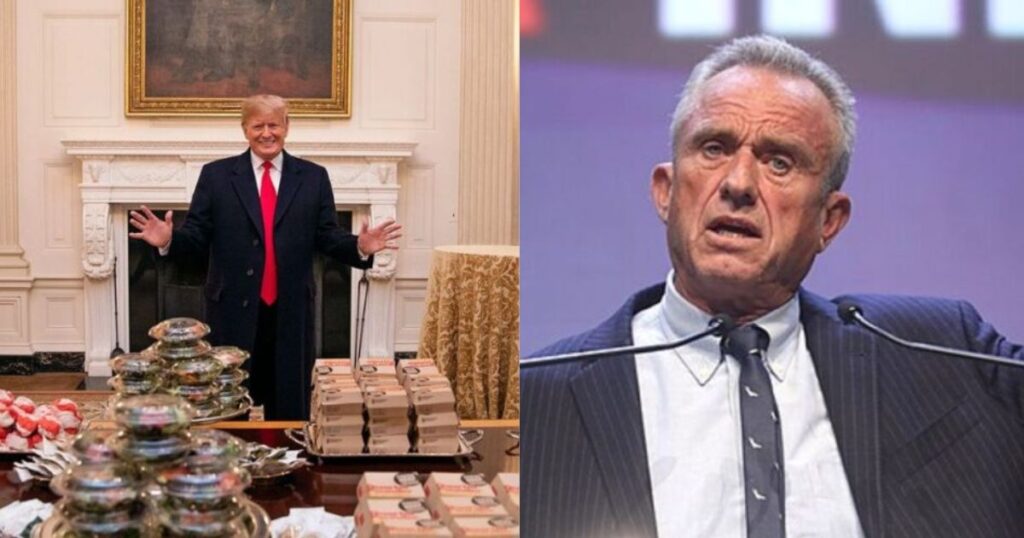 RFK Jr. says Donald Trump has ignored all attempts to follow a healthier diet. (left- (@Fly_Sistah|X.com) and ( right- by Gage Skidmore- via Wikimedia Commons).