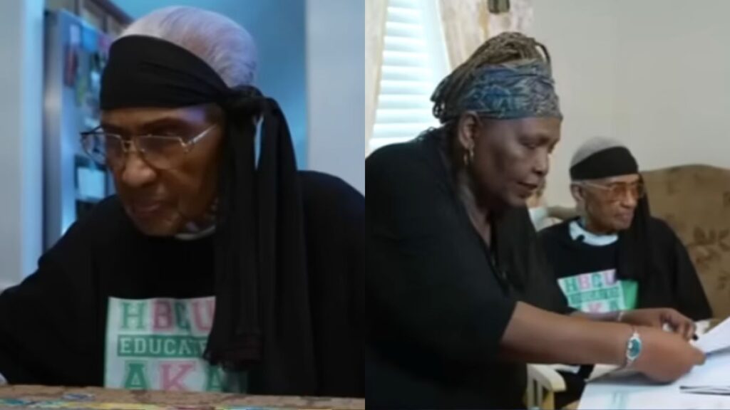 Retired Los Angeles teacher Gloria Wilson and her daughter Melva Williams. (Credits: @ABC7|via Youtube).