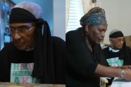 Retired Los Angeles teacher Gloria Wilson and her daughter Melva Williams. (Credits: @ABC7|via Youtube).