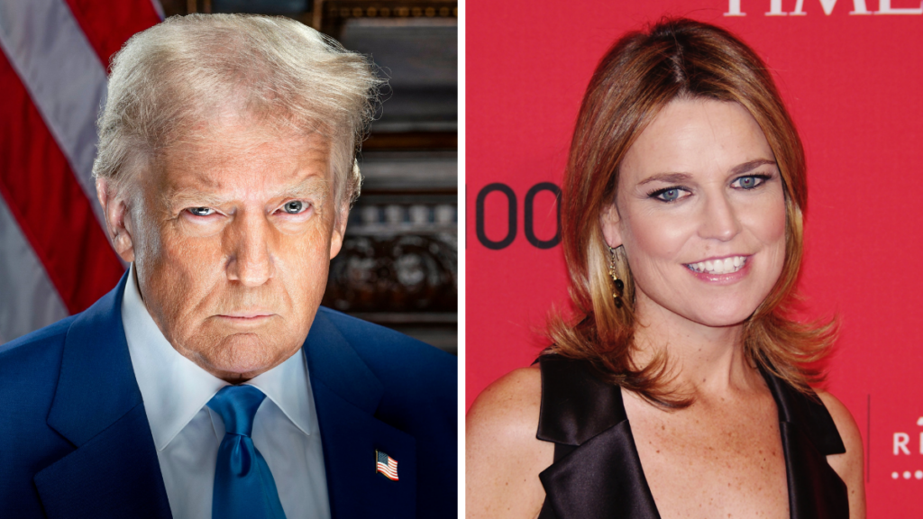 Donald Trump and Savannah Guthrie