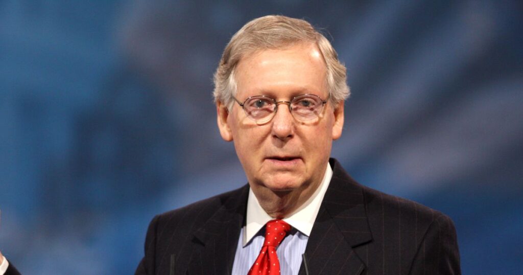 Senator Mitch McConnell hospitalized as Internet renew calls for term limits. (by Gage Skidmore via Wikimedia Commons).