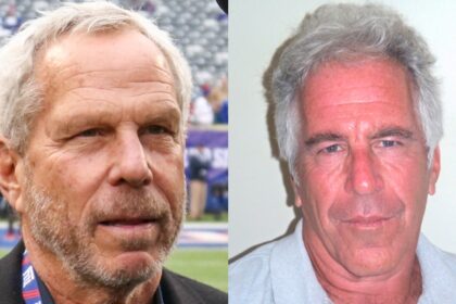 New York Giants owner Steve Tisch and Jeffrey Epstein