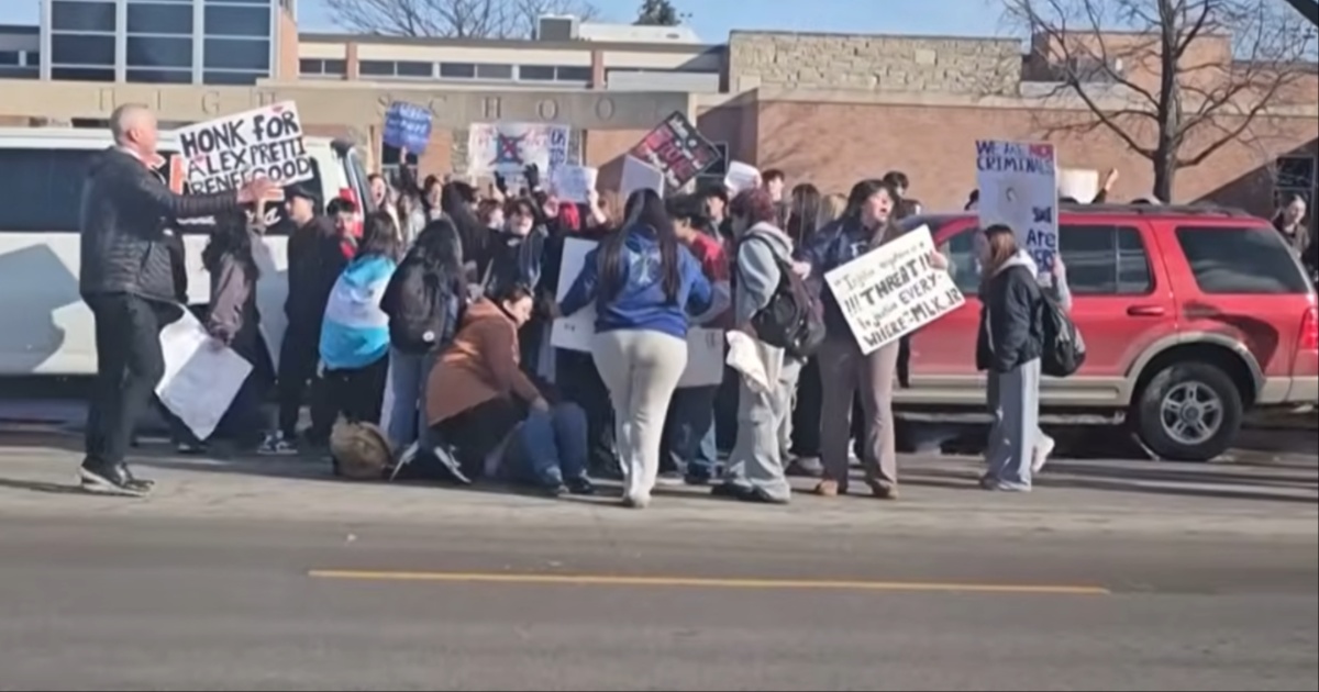 Student Hit by Car Flying Trump Flag at Anti-ICE Rally