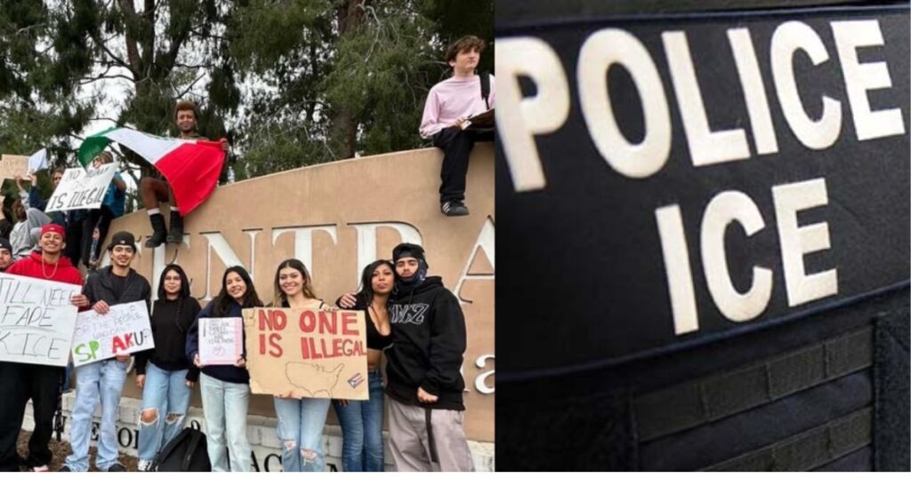 Students' anti-ICE protest gets tense